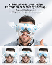 Load image into Gallery viewer, FSA/HSA Eligible Eye Massager, Eye Mask with Heat&amp;Bluetooth Music, Gifts for Women/Men, Eye Care, Smart Eye Mask for Relax Eye, Reduce Eye Strain,Improve Sleep,White
