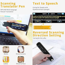 Load image into Gallery viewer, Upgraded Translation Scanning Pen, Mobile Scanner Translator, Reading Pen, 112 Language Translating Device, OCR Digital for Language Learners Business Travel
