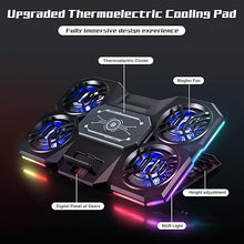 Load image into Gallery viewer, Upgraded Laptop Cooling Pad with Thermoelectric Cooler and 4 Fans, Powerful Laptop Cooler, Independent Control, Multi-Gear Adjustment, RGB, 14-18 Inch Laptop Stand (Laptop Cooling Pad 5)
