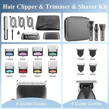 Load image into Gallery viewer, Hair Clippers &amp; Hair Trimmer &amp; Foil Shaver Kit, Professional Beard Trimmer Clippers and Trimmers Set, Cordless Mens Hair Clippers for Hair Cutting, Family, Barber
