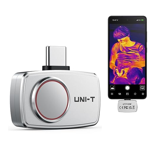 Thermal Imager,Thermal Camera Android 256x192 High Resolution 25Hz,Smallest Metal Shell Thermal Imaging Camera,Temperature Detection Infrared Camera,Work for Android with APP