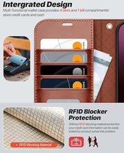 Load image into Gallery viewer, OCASE for iPhone 16 Plus Case Detachable Wallet Case with Card Holder, 2 in 1 Pu Leather Flip Folio with RFID Blocking Stand Wrist Strap Shockproof Phone Cover 6.7 Inch 2024, Dark Brown
