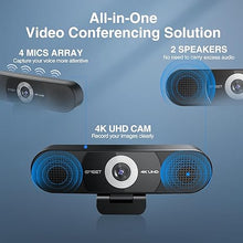 Load image into Gallery viewer, EMEET 3-in-1 4K Webcam with Microphone and Speaker, C980 PRO 60°-98° Wide Angle Webcam w/ 4 Noise Cancel Mics, 2 Speakers, Fixed Focus, Magnetic Privacy Cover, Great for Group and Personal Video Calls
