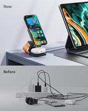 Load image into Gallery viewer, Antank 3 in 1 Charging Station for Apple, Magnetic Foldable Wireless Charger Stand, Portable Travel Charger for iPhone 16 15 14 13 12 Series, AirPods 3/2/Pro, Apple Watch Ultra/SE/9/8/7/6/5/4/3/2/1
