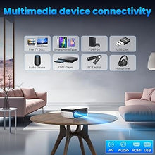 Load image into Gallery viewer, Outdoor Projector, Mini Projector for Home Theater, 1080P and 240" Supported Movie Projector 7500 L Portable Home Video Projector Compatible with Smartphone/TV Stick/PS4/PC/Laptop
