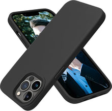 Load image into Gallery viewer, OTOFLY Compatible with iPhone 13 Pro Case, Liquid Silicone Slim Protective Shockproof Phone Case Cover with Anti-Scratch Microfiber Lining, 6.1 inch, Black
