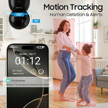 Load image into Gallery viewer, Indoor Camera, 2K Pet Cameras for Home Security Dual Band WiFi(2.4/5G), Security Camera with Phone App, 24/7 SD Card Storage, 2-Way Audio, Dog and Baby Monitor with Motion Detection, Black
