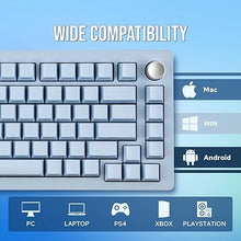 Load image into Gallery viewer, EPOMAKER Tide75 Upgraded QMK/VIA Wireless Gaming Keyboard, 75% Aluminum Mechanical Keyboard, Hot-Swap Creamy Keyboard with FR4 Plate, Bluetooth/2.4Ghz/USB-C, RGB Backlit, NKRO (Blue)
