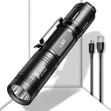 Load image into Gallery viewer, WUBEN L50 LED Flashlight Rechargeable, 1200 High Lumens Flash Light, Tactical Flashlight IP68 Waterproof with 5 Mode, EDC Handheld Flashlight for Home Camping Emergencies, Tool Gifts for Men
