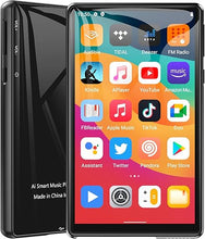 Load image into Gallery viewer, MP3 Player 64GB with Bluetooth and WiFi, HiFi Lossless Sound 5” 1080P Full Touch Screen HD Video MP4 Player with Spotify, Pandora, Amazon Music, Support Download Android APP, Up to 512GB, Black
