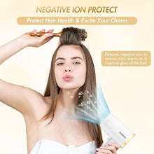 Load image into Gallery viewer, ANIEKIN Hair Dryer, 1875W Ionic Blow Dryer with Diffuser and Concentrator for Women Curly Hair Fast Drying as Constant Temperature,Portable Hair Dryer for Travel,White
