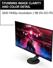 Load image into Gallery viewer, Sony INZONE M10S 27” OLED QHD (2560x1440) 480Hz 0.03ms GTG NVIDIA G-SYNC Compatible Gaming Monitor DisplayHDR 400, Anti-Glare, DisplayPort 2.1 (UHBR10), VRR HDMI 2.1, USB, Tilt/Swivel/Height
