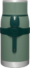 Load image into Gallery viewer, Stanley Adventure To-Go Food Jar and Spork 36 oz | Vacuum Insulated Thermos Food Container | Wide Mouth Screw On Lid | Stainless Steel | BPA-Free | Hammertone Green
