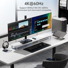 Load image into Gallery viewer, ACASIS KVM Switch 2 Monitors 2 Computers 4K@60Hz, EDID Emulation, Dual Monitor KVM with 4*USB2.0 for 2 Computers Share Keyboard &amp; Mouse, IR Remote, Hotkey Switch, L/R Audio, and 2*KVM Cables
