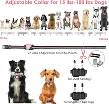 Load image into Gallery viewer, Dog Shock Collar, IP67 Waterproof Dog Training Collar with Remote, 3 Training Modes, Shock, Vibration and Beep, Rechargeable Electric Shock Collar for Large Medium Small Dog
