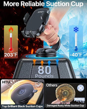 Load image into Gallery viewer, HTU [True Military-Grade Car Phone Holder [2024 Upgraded Strongest Suction &amp; Vent Clip] Cell Phone Car Mount for Dashboard Windshield Vent Truck Cradle Dash Stand,Black
