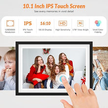 Load image into Gallery viewer, Frameo Digital Picture Frame,10.1 Inch WiFi Digital Photo Frame with 64GB Large Built-in Storage,1280x800 HD IPS Touch Screen,Easy Setup,Auto-Rotate,Slideshow,The Perfect Gi-ft for Christmas
