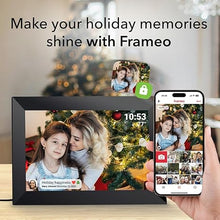 Load image into Gallery viewer, Frameo 10.1 Inch WiFi Digital Picture Frame with 1280 * 800P IPS Touch Screen HD Disply,Video Clips and Slide Show,Auto-Rotate, Wall Mountable,Send Photos Instantly from Anywhere with via Frameo APP
