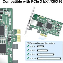 Load image into Gallery viewer, 10/100/1000Mbps Gigabit Ethernet PCI Express NIC Network Card with Intel(R) 82573 Controller, Ethernet Server Converged Network Adapter, Single RJ-45, Support Windows Server/Freebsd/VMware
