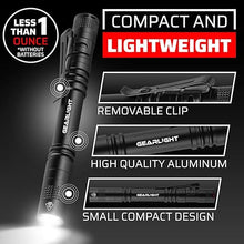 Load image into Gallery viewer, GearLight S100 LED Pocket Pen Light- 2 Small, Compact Flashlights with Clip for Tight Spaces, Police Inspection, Nurses &amp; Medical Use
