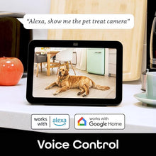 Load image into Gallery viewer, Geeni Pet Treat Dispenser with Camera - 2K HD WiFi Enabled, Dog and Cat Automatic Smart Feeder, Two-Way Audio, Night Vision, Auto-Follow, Remote Access with App, Alexa and Google Compatible, White
