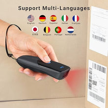 Load image into Gallery viewer, Tera Pro Extreme Performance Wireless 1D 2D QR Barcode Scanner Mini Portable Small 3-in-1 Compatible with Bluetooth &amp; 2.4G Wireless &amp; USB Wired Pocket Handheld Time Stamp Bar Code Reader Model 1300
