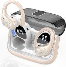 Load image into Gallery viewer, Wireless Earbuds 75hrs Bluetooth 5.3 Headphone Sport, 2024 Bluetooth Earbuds Stereo Deep Bass Over Ear Bud with Earhooks, ENC Noise Cancelling Mic, IPX7 Waterproof Earphone, Camel
