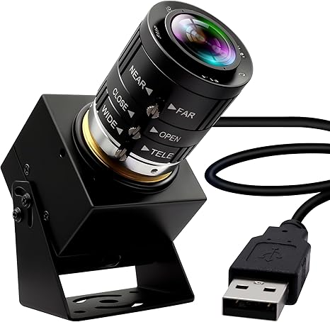 USB Camera 120fps High Speed USB Webcam Golf Swing 4K Camera 12 Megapixels USB Camera with 3X Manual Optical Zoom Lens Lightburn PC Camera Plug and Play for Linux Raspberry Pi Windows Mac OS