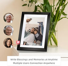 Load image into Gallery viewer, Digital Picture Frame Built-in 32GB 10.1&quot; WiFi Digital Photo Frame with IPS Touchscreen, Send Photo/Video via Frameo App/USB/Micro SD, Gifts for Mom/Dad, Black Wood Border
