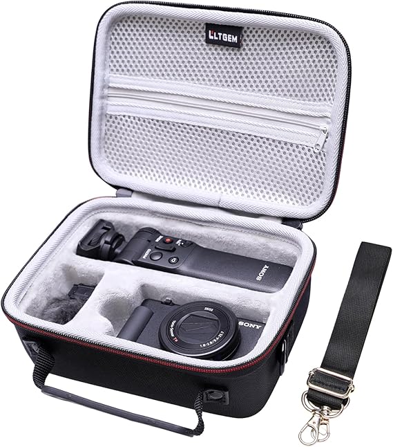 Hard Case for Sony ZV-1F / ZV-1 / ZV-1 II Digital Camera by LTGEM, Fits Vlogger Accessory Kit Tripod and Microphone - Travel Protective Carrying Storage Bag