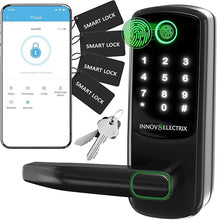 Load image into Gallery viewer, Home Smart Lock with Handle - Heavy Duty WiFi Door Lock Deadbolt with Fingerprint, Passcode, Key, App, Card Unlock Options -Keyless Entry Door Lock for Front Door Office Storage Rental
