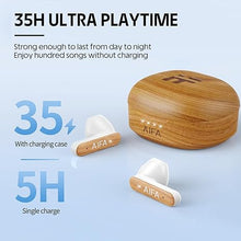 Load image into Gallery viewer, AIFA Wireless Earbuds Bluetooth 5.3 Headphones for Women, Wooden Case Wireless Earphones 35 Hrs Playtime with Noise Cancelling Mic for Calls TV Smart Phone Laptop
