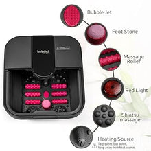 Load image into Gallery viewer, Beinilai Collapsible Foot Spa,Foot Bath with Heat and Massage and Bubble Jets,Foot Soak Tub with Six Non Motorized Foot Rollers,Acupressure Massage Points,Red Light and Removable Pumice Stone
