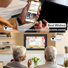 Load image into Gallery viewer, 10.1 Inch WiFi Digital Picture Frame, Smart Electronic Digital Photo Frame with Free Storage and 1280 * 800 Touch Screen, Instantly Share Photos and Video
