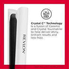 Load image into Gallery viewer, REVLON Crystal C + Ceramic Digital Hair Flat Iron | Long-Lasting Shine and Less Frizz, (1 in)
