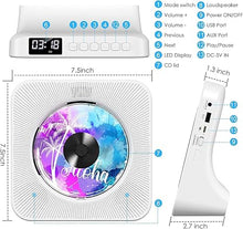 Load image into Gallery viewer, Gueray Portable CD Player with Bluetooth, Desktop CD Music Players for Home Built-in Double HiFi Sound Speakers, Support AUX&amp;USB Headphone Jack, FM Radio Boombox, LCD Screen Display for Kids Gift
