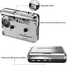 Load image into Gallery viewer, DigitNowCassette Tape To CD Converter Via USB,Portable Cassette Player Capture Audio Music Compatible With Laptop and Personal Computer, Convert Walkman Tape To MP3 Format
