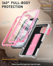 Load image into Gallery viewer, Poetic Revolution Case for iPhone 16 Plus 6.7 inch, [Slide Camera Cover], Full-Body Military Grade Rugged Shockproof Cover with Kickstand and Built-in-Screen Protector, Pink
