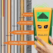 Load image into Gallery viewer, Stud Finder, 3 in 1 Multi-Function Wall Stud Sensor Detector with LCD Display and Sound Warning for AC Live Wire, Wood, Metal, Deep Scanning KULED M79
