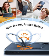 Load image into Gallery viewer, TORRAS 360°Spin Magnetic Stand for Samsung Galaxy S25 Plus Case (2025), Fit for Magsafe Military Grade Shockproof Slim Protective S25+ Plus Case with Kickstand &amp; Ring Holder, Ostand Spin, Black
