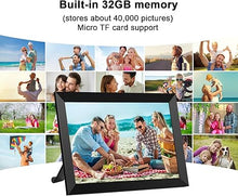 Load image into Gallery viewer, Digital Photo Frame 10.1 inch WiFi Digital Picture Frame 1280X800 IPS Touch Screen 32GB Storage Auto-Rotate Wall-Mountable Easy Setup to Share Photos &amp; Videos via Free App from Anywhere
