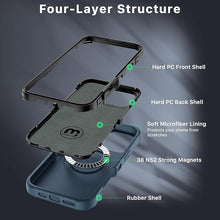 Load image into Gallery viewer, M MYBAT PRO Maverick Series iPhone 16 Pro 6.3 Case with Belt Clip Holster,[Compatible with Magsafe] w/Screen Protector,Anti-Drop,Shockproof,with 360°Rotating Kickstand,Heavy Duty Protection Blue
