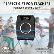 Load image into Gallery viewer, 20W Bluetooth Voice Amplifier Wireless Microphone for Teachers, Portable Waterproof Voice Amplifier for Teaching, Speaking, Classroom, Personal Mic Headset and Speaker System M801
