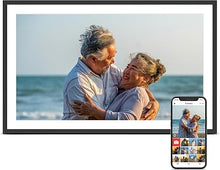 Load image into Gallery viewer, Digital Picture Frame, 15.6 Inch Large Frameo Digital Photo Frame WiFi, 32GB, 1920 * 1080 IPS HD Touch Screen, Tabletop&amp;Wall-Mounted, Share Picture Video, Birthday, Wedding, for Mom
