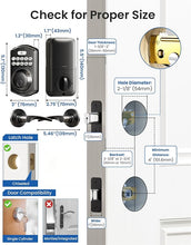 Load image into Gallery viewer, Veise Keyless Entry Door Lock with 2 Lever Handles - Electronic Keypad Deadbolt, Auto Lock, Easy Installation Digital Smart Code Door Lock, Front Door Lock Set, Matte Black
