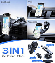 Load image into Gallery viewer, VICSEED [Ture Strongest Suction Military-Grade Sturdy Universal Phone Holders for Your Car Dashboard Windshield Vent Cell Phone Mount Truck Boat Cradle for iPhone, Android, All Smartphones
