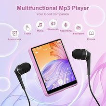 Load image into Gallery viewer, 64GB MP3 Player with Bluetooth5.3, 2.4-Inch HD Full Touch Screen, Portable Digital Music Player with Speaker, FM Radio Recorder Supports Shuffle Single Loop, Mini Hi-Fi Sound Music Player
