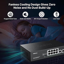 Load image into Gallery viewer, 8 Port Full Gigabit PoE+ Switch with Rack Mount Ears, with 2 Gigabit Uplink Ports Up to 30W Per PoE Port, Total Budget 120W, 48 Volt 803.af/at Compliant, Compatible with PoE IP Cameras VOIP Phones
