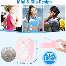 Load image into Gallery viewer, MP3 Player with Bluetooth 5.3:64GB Mini MP3 with Clip &amp; OTG Function-Portable Lightweight Music Player for Sports-Running, Exercise (Pink)
