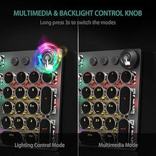 Load image into Gallery viewer, AULA F2088 Typewriter Style Mechanical Gaming Keyboard Blue Switches,Rainbow LED Backlit,Removable Wrist Rest,Media Control Knob,Retro Punk Round Keycaps,USB Wired Computer Keyboard
